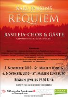 Mit diesem Plakat luden wir in Lüneburg und in Winsen / Luhe zu unseren beiden Aufführungen des 'Requiems' von Karl Jenkins ein.